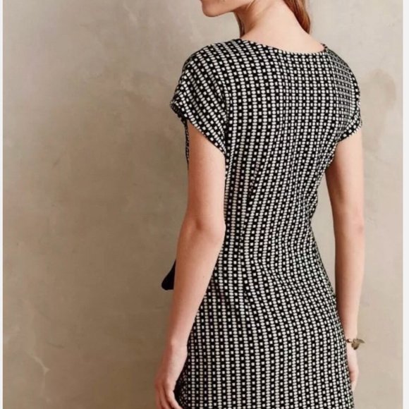 Saturday Sunday by Anthropologie Isabel Bow Tie Dress Size Small S Black - Picture 2 of 9